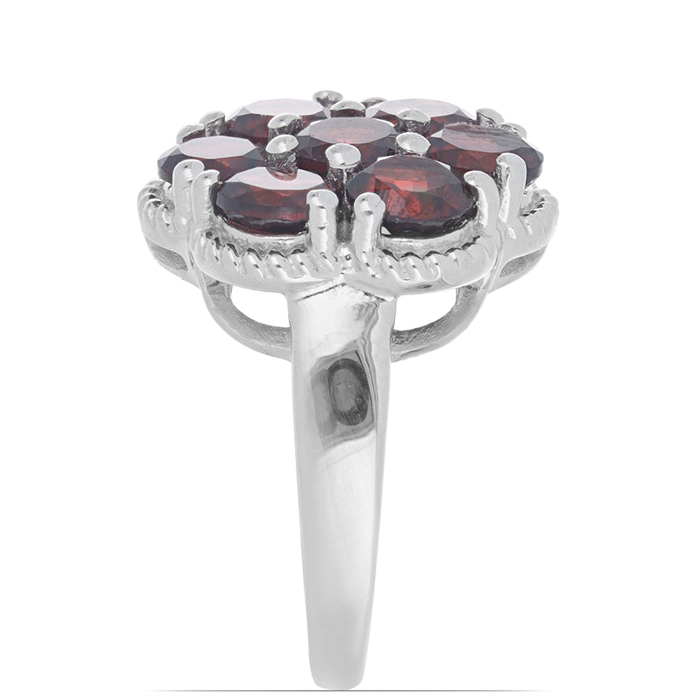 Silberring mit Barton Granat 4 