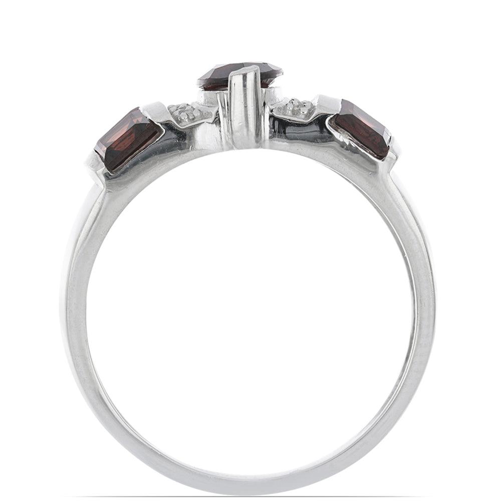 Silberring mit Barton Granat 2 