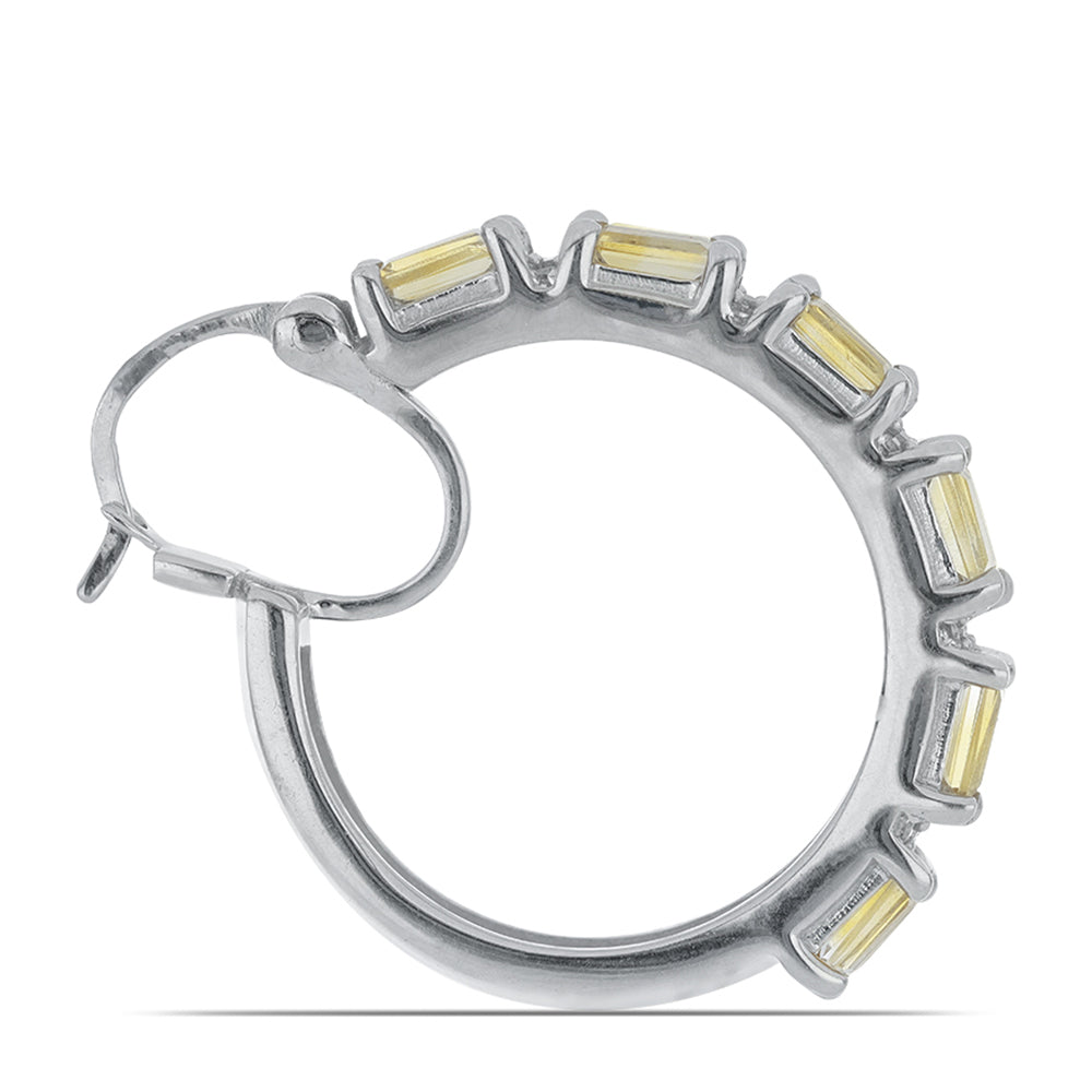 Silberohrringe mit Zitrin aus dem Ural und weißem Topas 2 