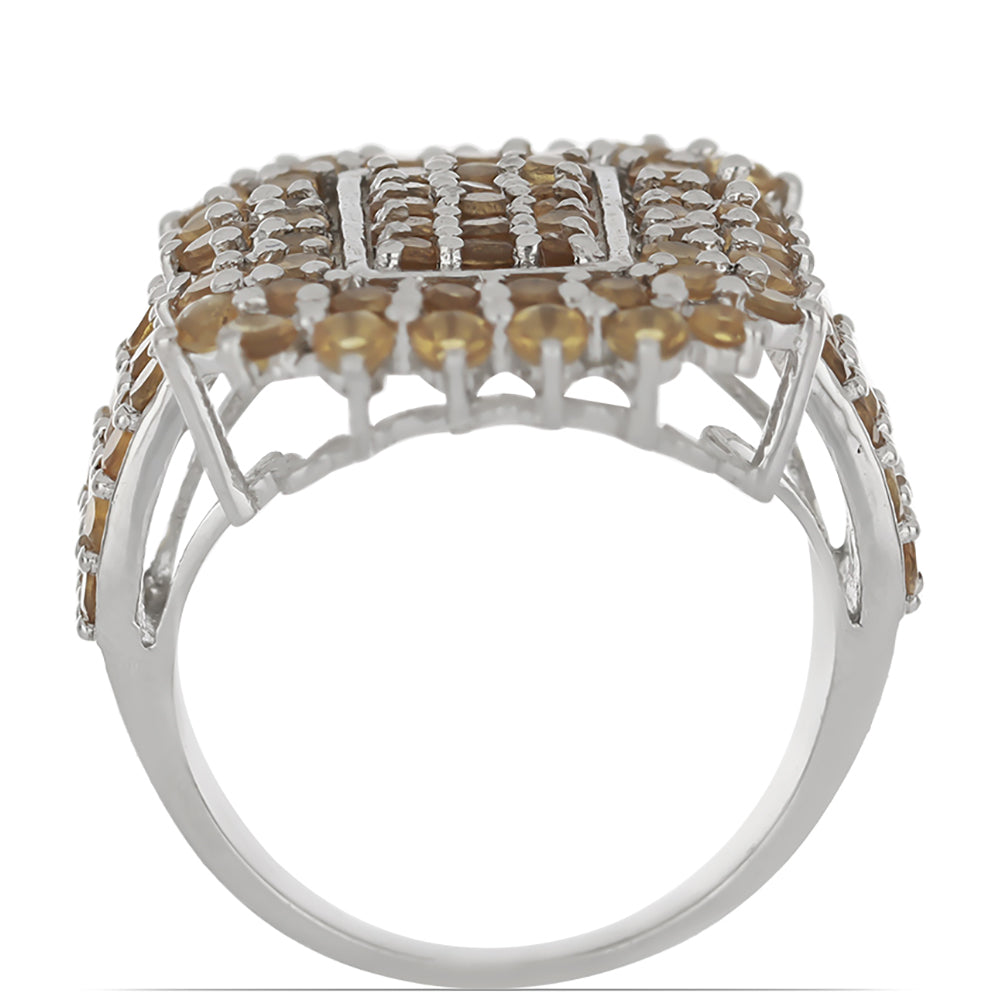 Silberring mit Zitrin aus dem Ural 3 