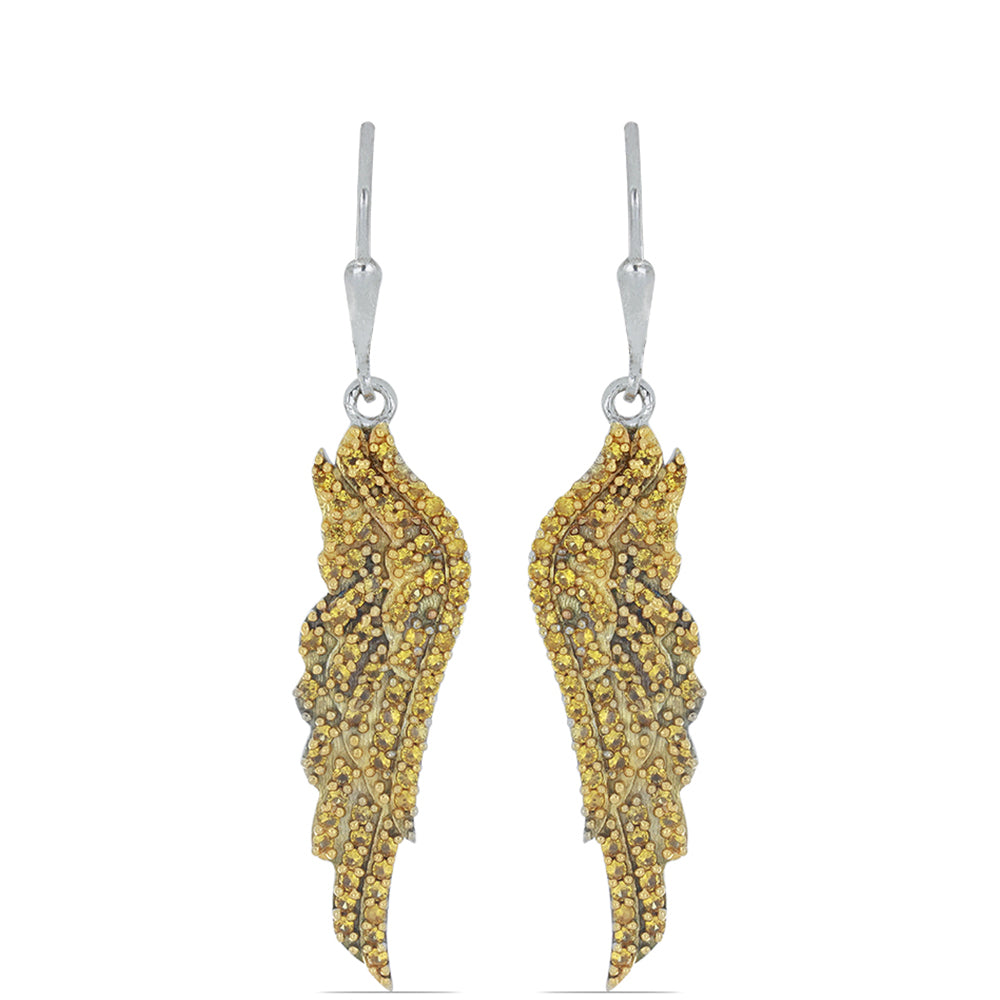 Silberohrringe mit Zitrin aus dem Ural 1 