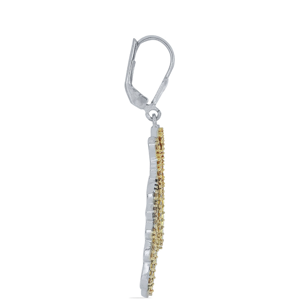 Silberohrringe mit Zitrin aus dem Ural 2 