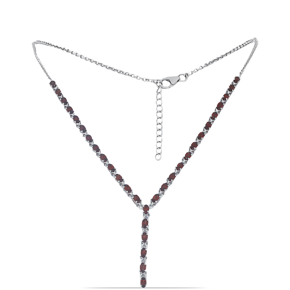 Silberhalskette mit Barton Granat