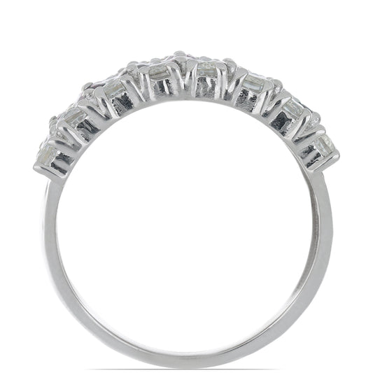 Silberring mit Barton Granat und weißem Topas