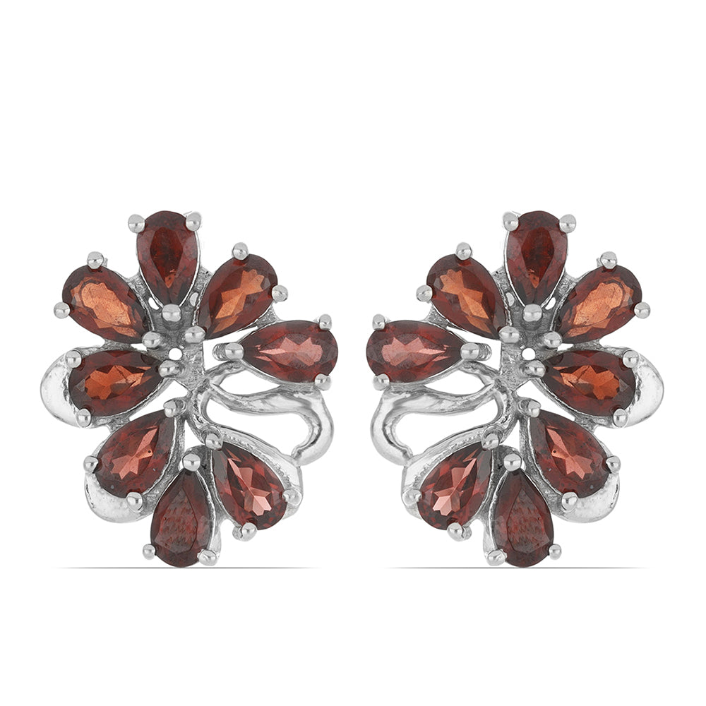 Silberohrringe mit Barton Granat 1 