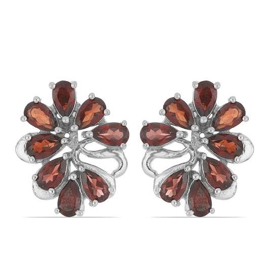 Silberohrringe mit Barton Granat