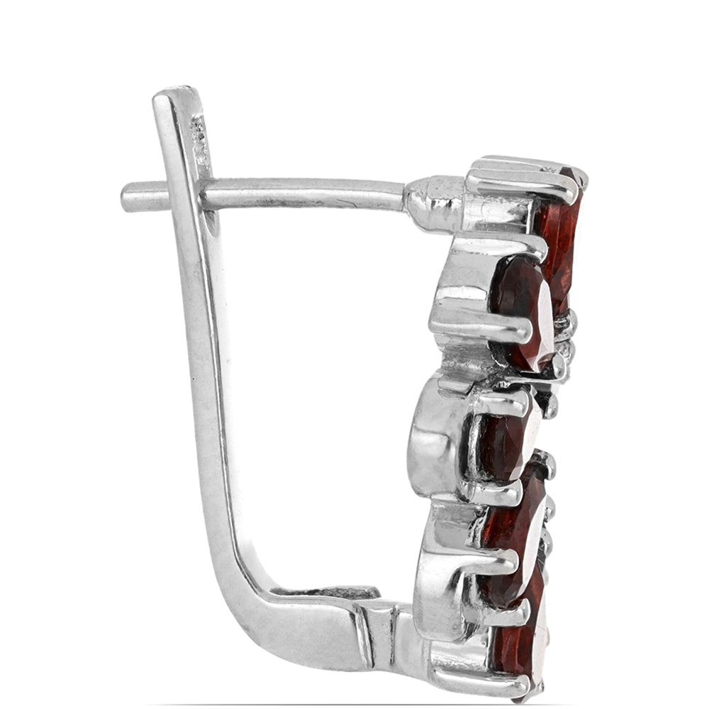 Silberohrringe mit Barton Granat 2 