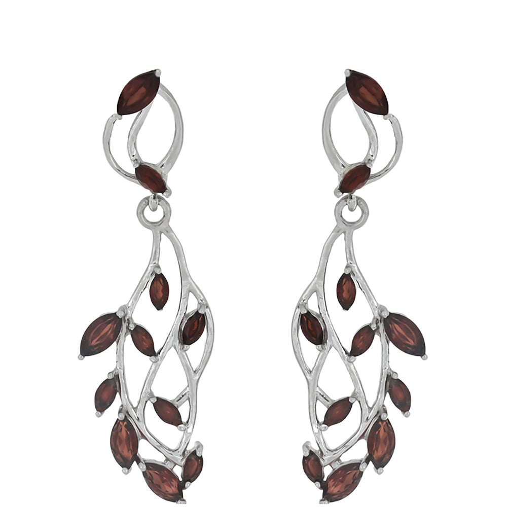 Silberohrringe mit Barton Granat 1 