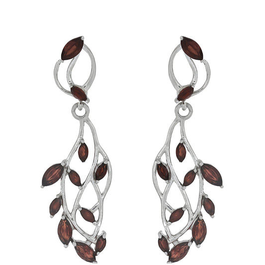 Silberohrringe mit Barton Granat