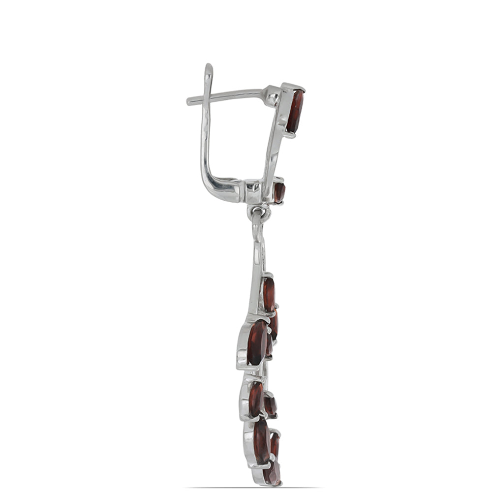 Silberohrringe mit Barton Granat 2 