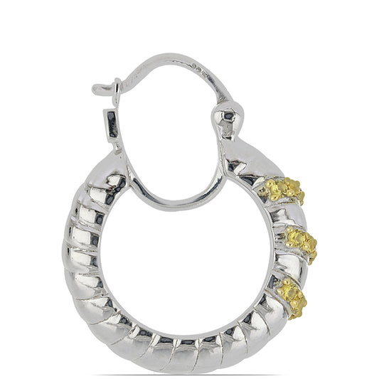 Silberohrringe mit Zitrin aus dem Ural