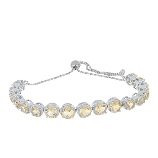 Silberarmband mit Zitrin aus dem Ural