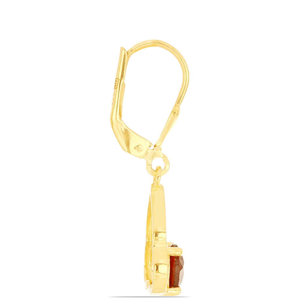 Goldplattierte Silberohrringe mit Barton Granat