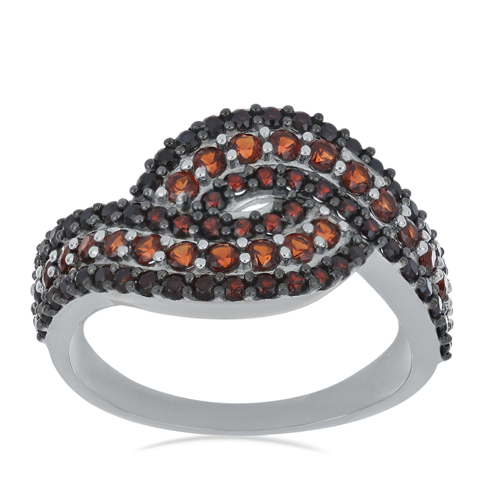 Silberring mit Barton Granat 2 