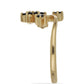 Goldplattierter Silberring mit schwarzem Spinell aus Gorno Badakhshan