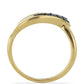 Goldplattierter Silberring mit schwarzem Spinell aus Gorno Badakhshan