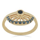 Goldplattierter Silberring mit schwarzem Spinell aus Gorno Badakhshan