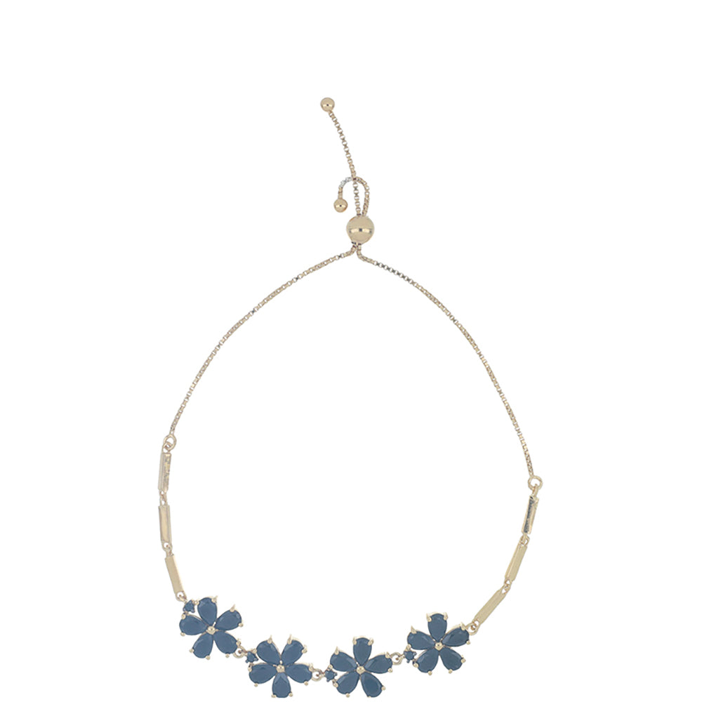 Goldplattiertes Silberarmband mit schwarzem Spinell aus Gorno Badakhshan und weißem Topas 1 