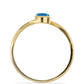 Goldplattierter Silberring mit blauem äthiopischem Opal aus Lega Dembi