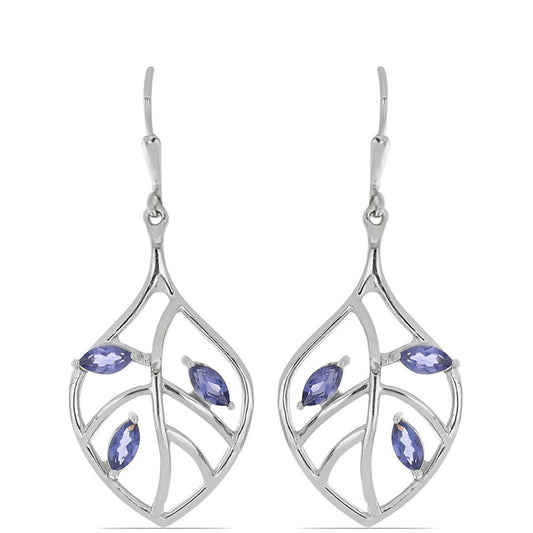 Silberohrringe mit Iolith aus Yellowknife