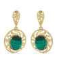 Goldplattierte Silberohrringe mit Wales Malachit