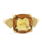Goldplattierter Silberring mit Cognac-Quarz