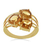 Goldplattierter Silberring mit Cognac-Quarz