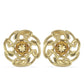 Goldplattierte Silberohrringe mit Cognac-Quarz