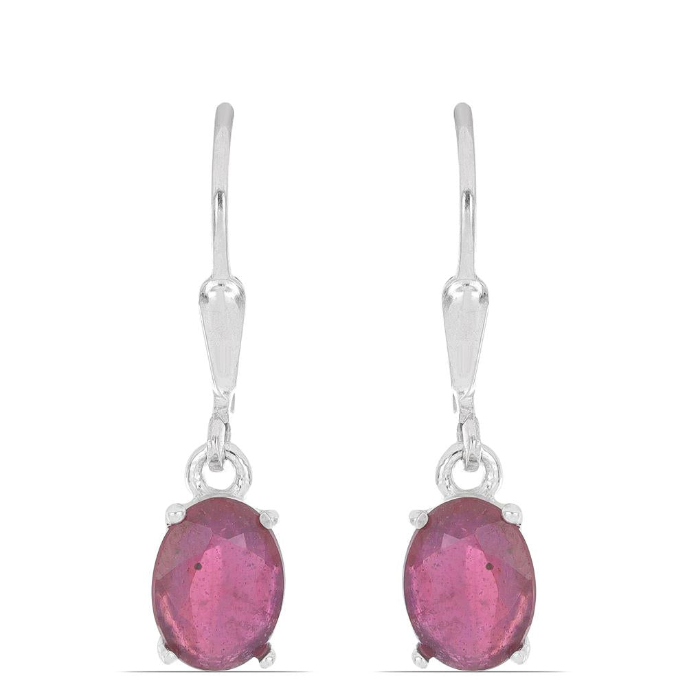 Silberohrringe mit Rubin aus Madagaskar