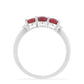 Silberring mit Rubin aus Madagaskar und weißem Topas