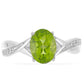 Silberring mit Peridot aus Changbai und weißem Topas