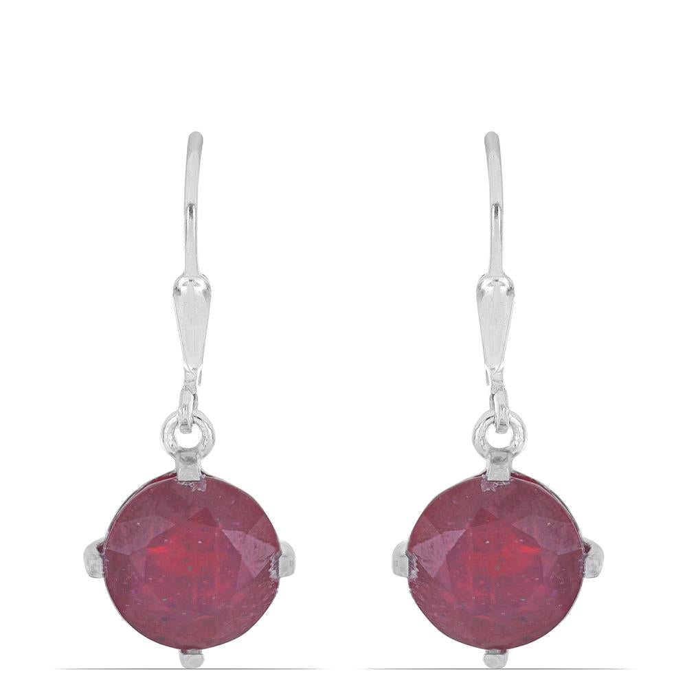 Silberohrringe mit Rubin aus Madagaskar 1 