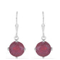 Silberohrringe mit Rubin aus Madagaskar