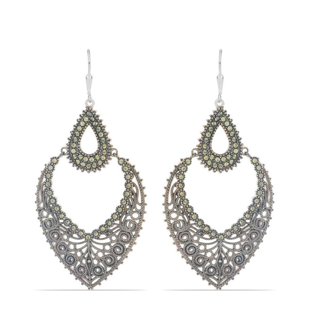 Silberohrringe mit österreichischem Markasit