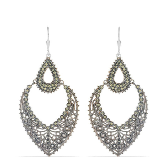 Silberohrringe mit österreichischem Markasit