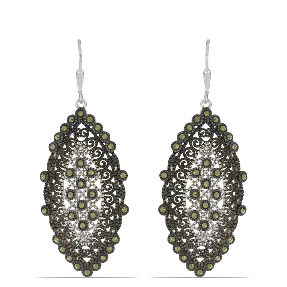 Silberohrringe mit österreichischem Markasit 1 