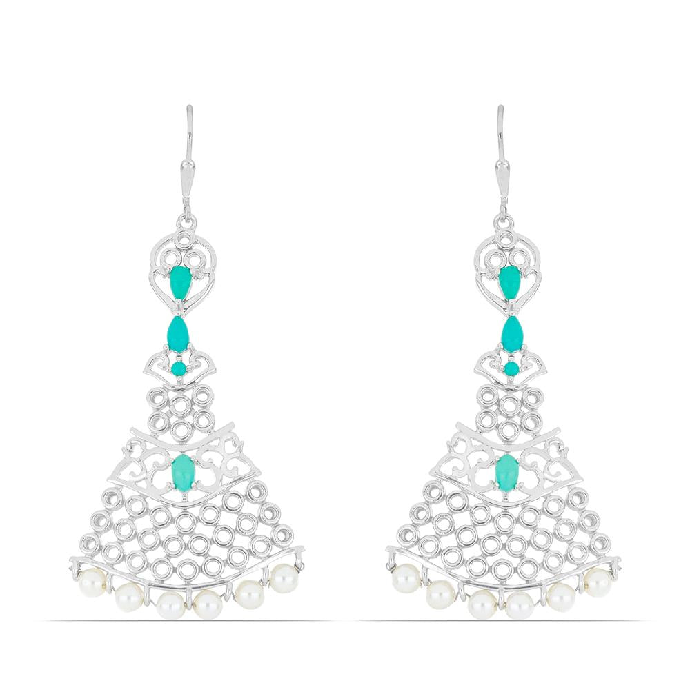 Silberohrringe mit Dornröschen Türkis 1 