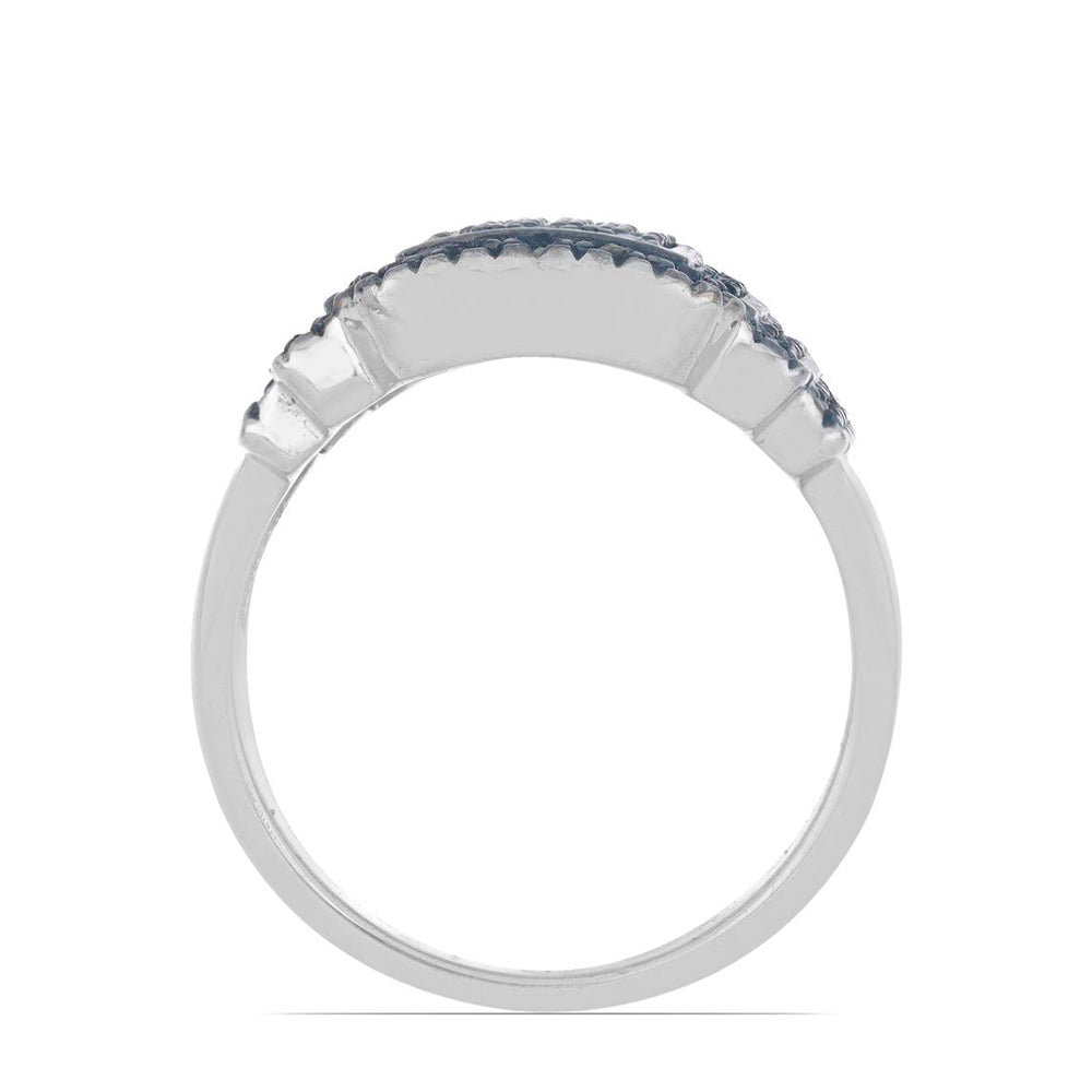 Silberring mit österreichischem Markasit und schwarzem Spinell aus Gorno Badakhshan