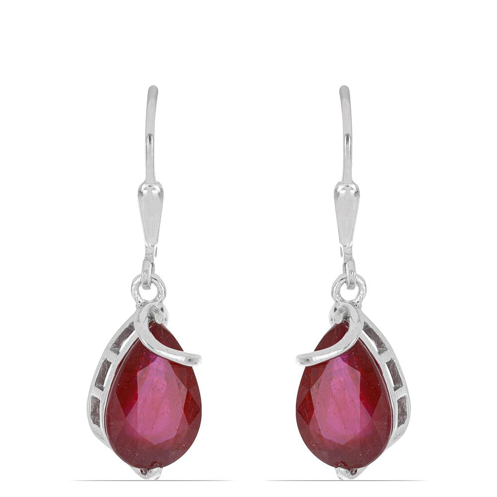 Silberohrringe mit Rubin aus Madagaskar 1 