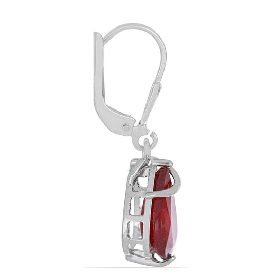 Silberohrringe mit Rubin aus Madagaskar