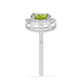 Silberring mit Peridot aus Changbai und weißem Topas