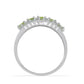 Silberring mit Peridot aus Changbai und weißem Topas