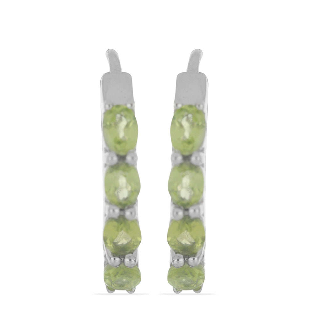 Silberohrringe mit Peridot aus Changbai 1 