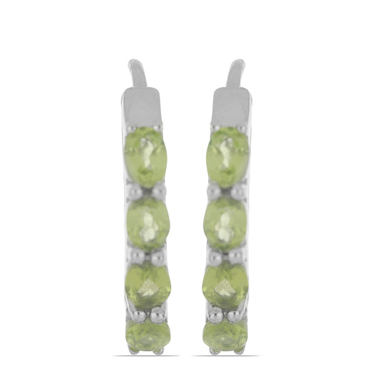 Silberohrringe mit Peridot aus Changbai