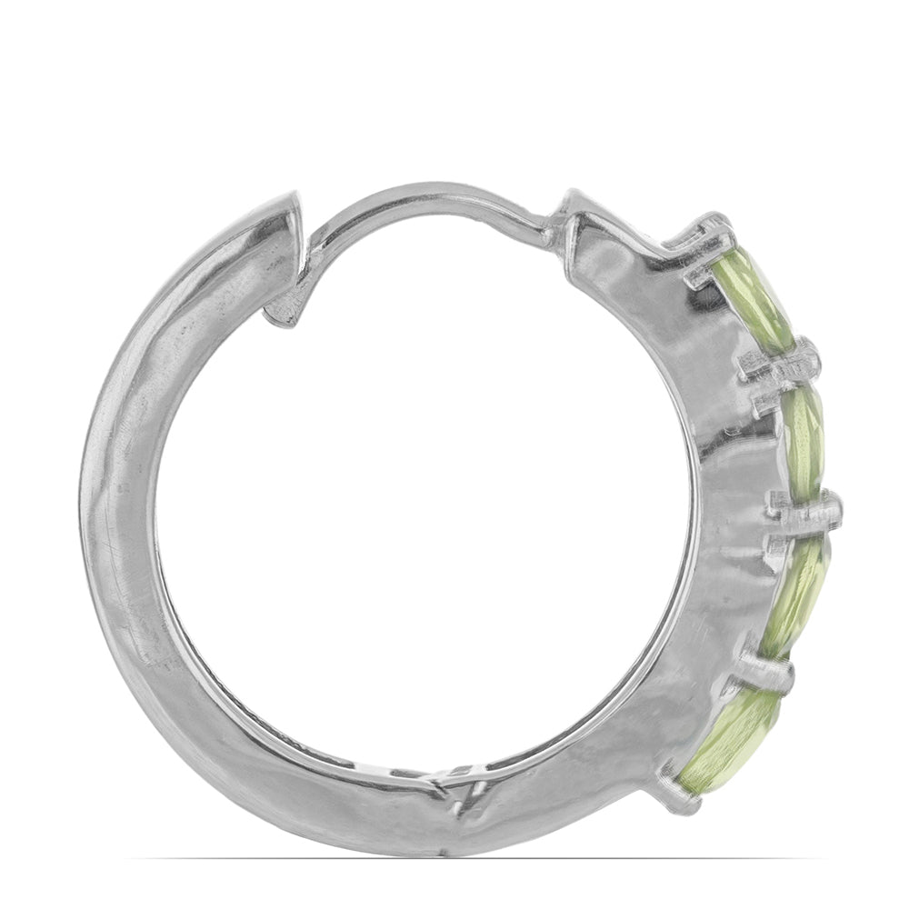 Silberohrringe mit Peridot aus Changbai 2 