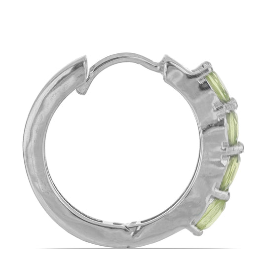Silberohrringe mit Peridot aus Changbai