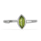 Silberring mit Peridot aus Changbai und weißem Topas