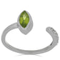 Silberring mit Peridot aus Changbai und weißem Topas