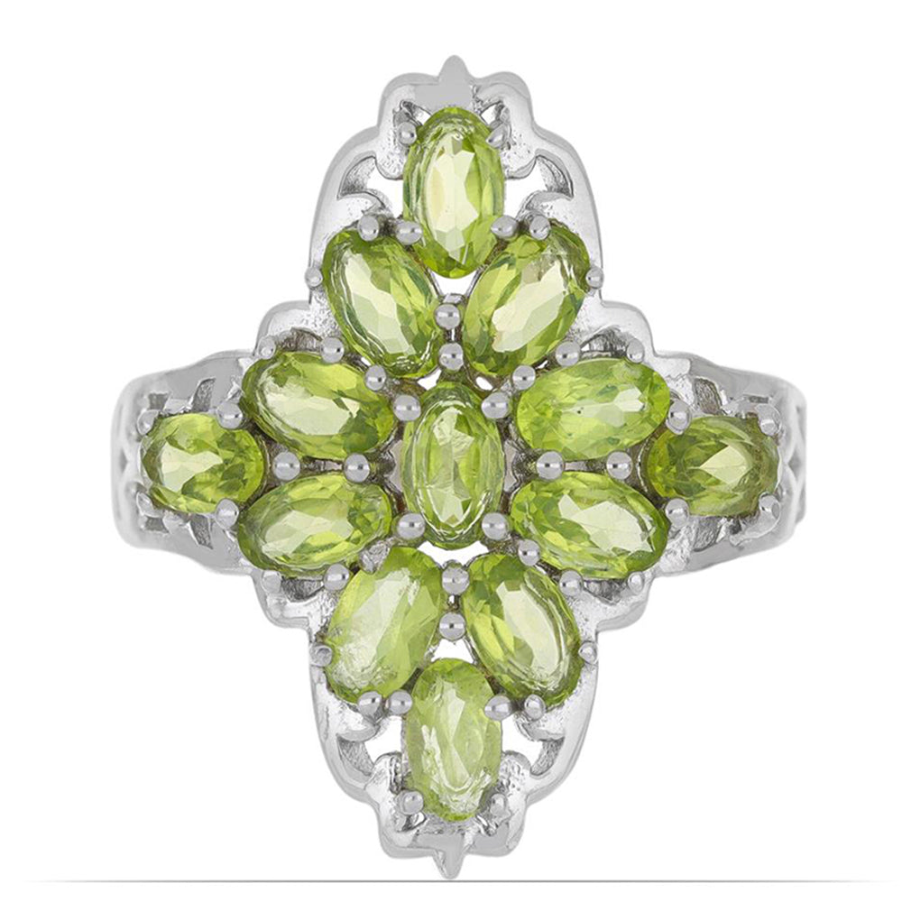 Silberring mit Peridot aus Changbai 1 