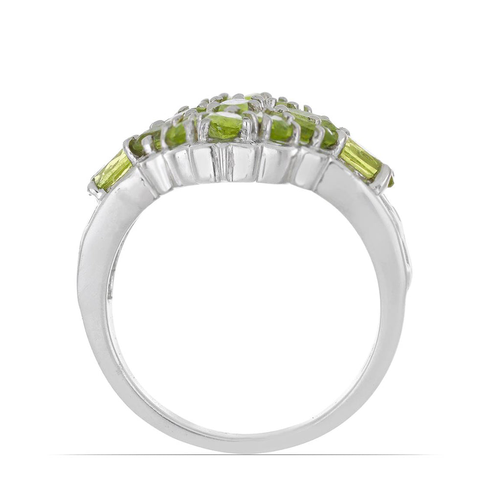 Silberring mit Peridot aus Changbai